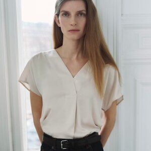 InWear - Minimalist Blouse | Scandinavian Workwear Top - Sise 8